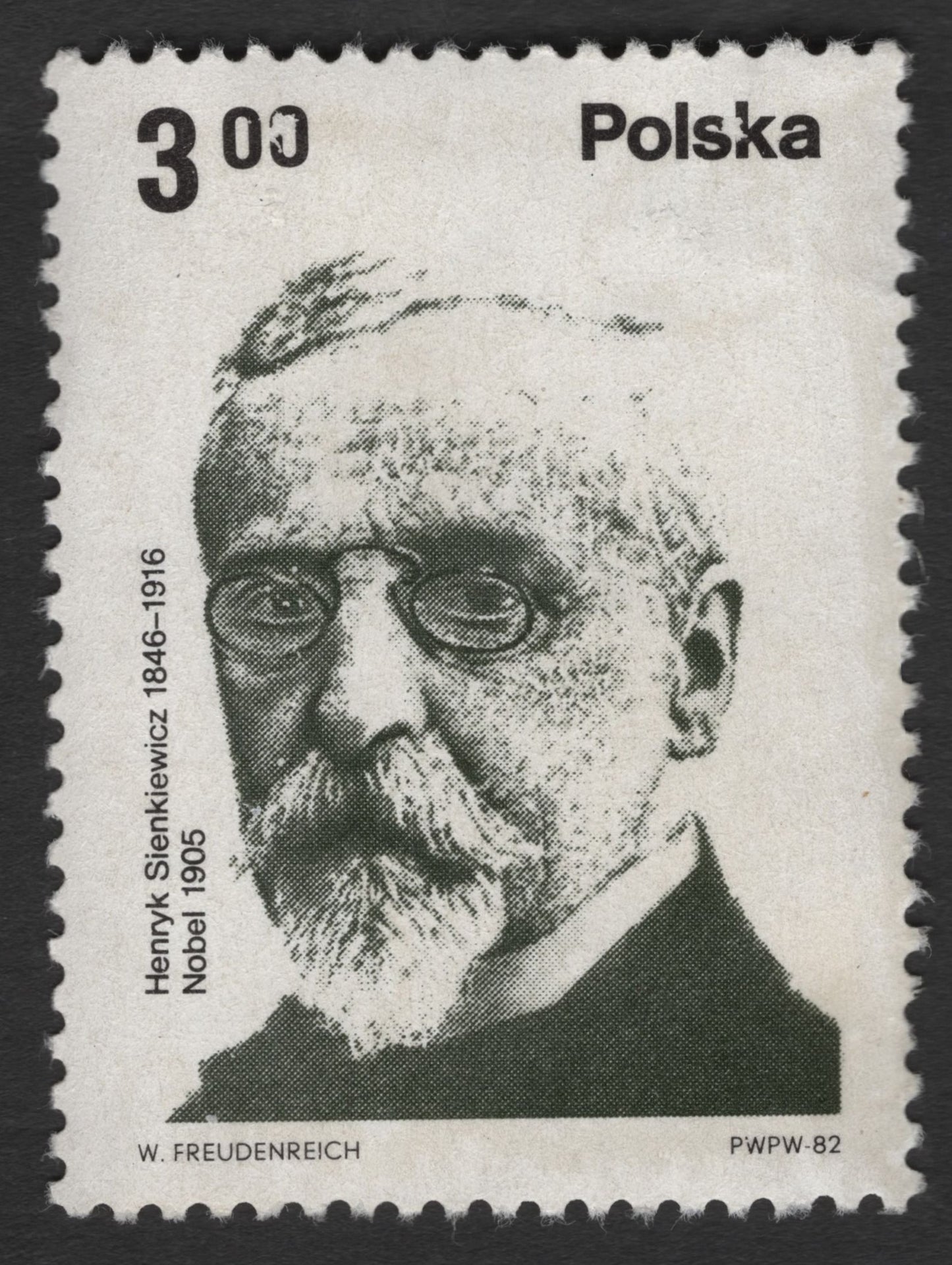 SCG11618 - Poland 3 złoty – Henryk Sienkiewicz (Nobel Laureate) Commemorative Stamp