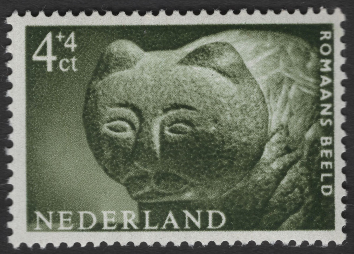 SCG11639 - Netherlands “Romans Beeld” Romanesque Sculpture – 4+4 Cent Semi-Postal Stamp
