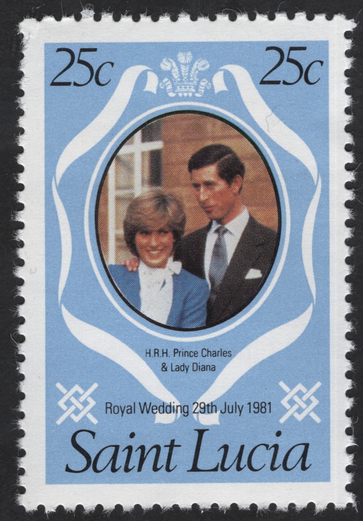 SCG12334 - Saint Lucia 1981 – Royal Wedding of Prince Charles & Lady Diana (25c)