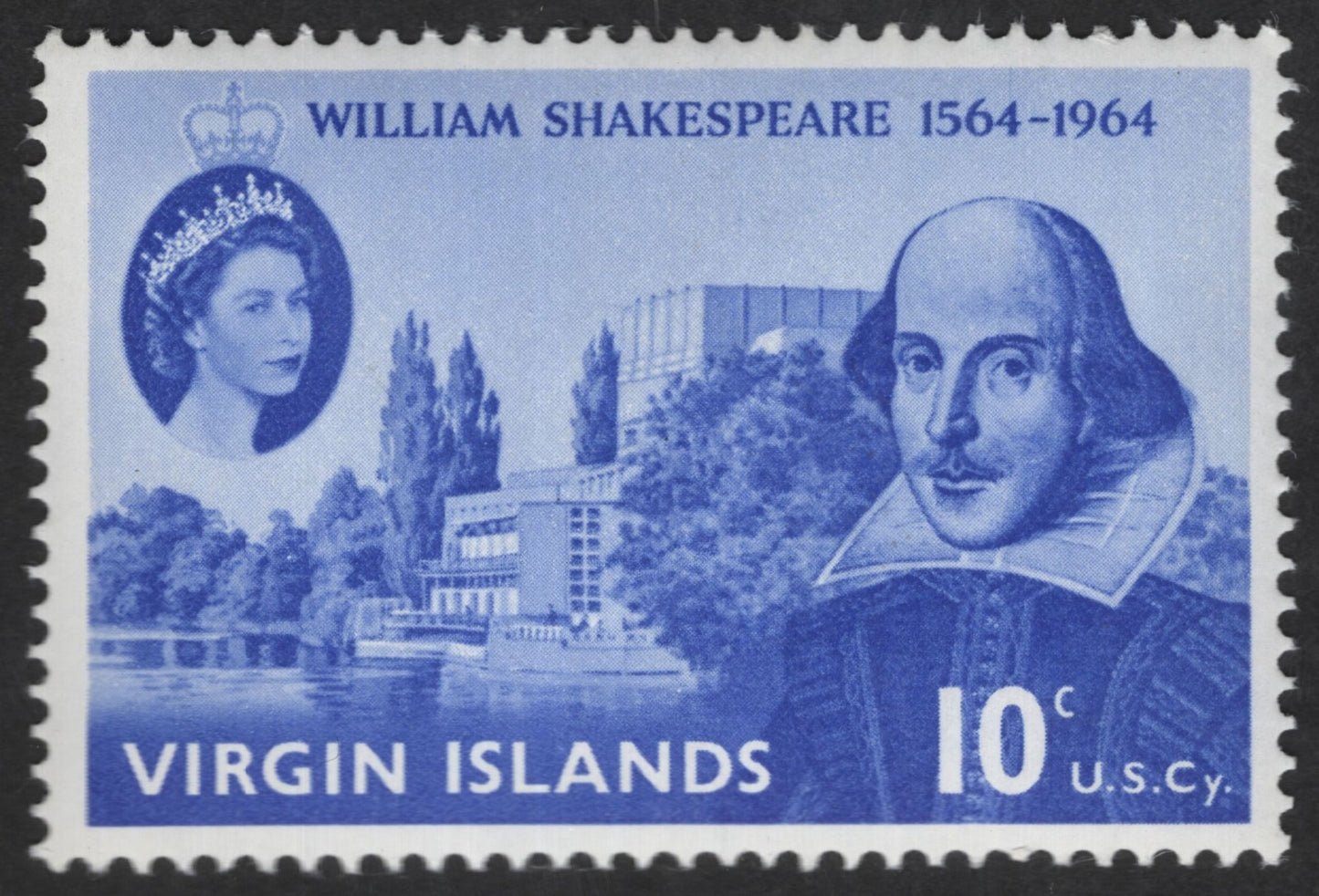 SCG13054 - British Virgin Islands 1964 – William Shakespeare Quadricentennial 10c