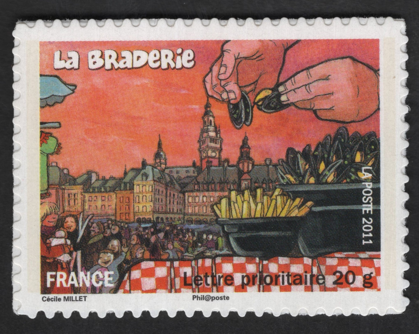 SCG13057 - France 2011 – La Braderie de Lille, Lettre Prioritaire 20g
