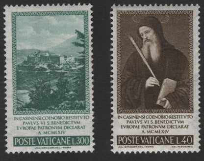 SCG11884 - Vatican City 1964 St. Benedict – Patron of Europe Commemorative Pair