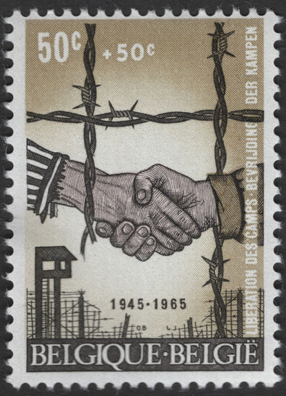 SCG11879 - Belgium 1965 Liberation of Concentration Camps – 20th Anniversary Charity Stamp Pair