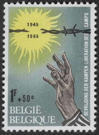SCG11879 - Belgium 1965 Liberation of Concentration Camps – 20th Anniversary Charity Stamp Pair