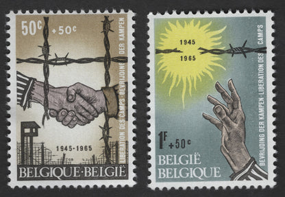 SCG11879 - Belgium 1965 Liberation of Concentration Camps – 20th Anniversary Charity Stamp Pair
