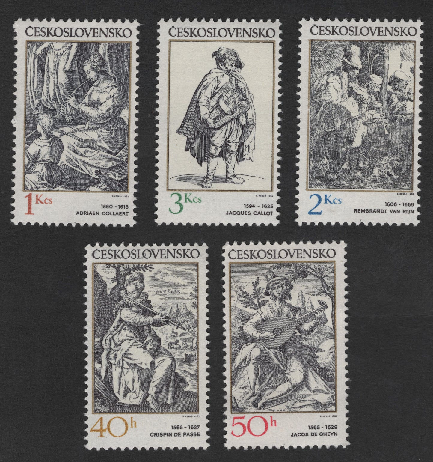SCG11874 - Czechoslovakia 1982 – European Master Engravers Commemorative Set