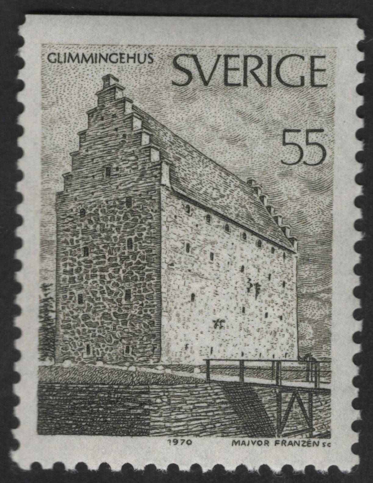 SCG13029 - Sweden 1970 – Glimmingehus Medieval Fortress, 55 Öre
