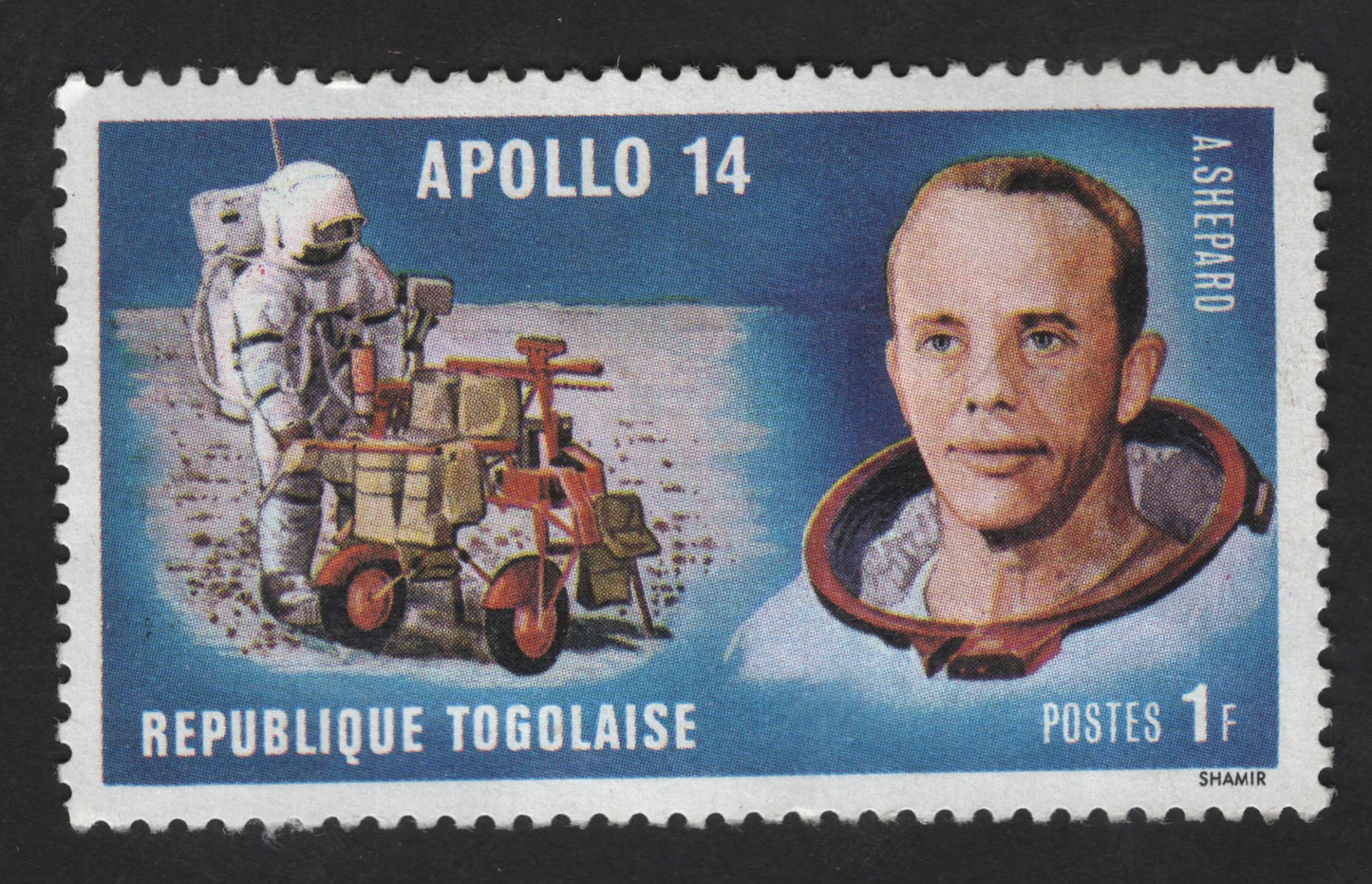 SCG13155 - Apollo 14 Astronaut Alan Shepard – Republic of Togo Space Exploration Stamp