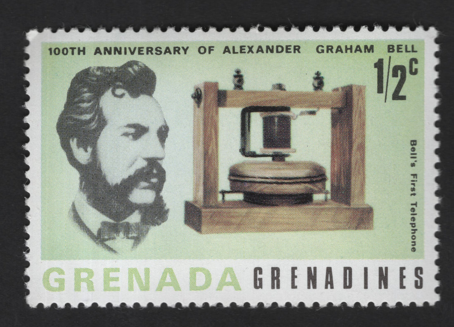 SCG13160 - Grenada Grenadines ½c Alexander Graham Bell Telephone Centenary Stamp