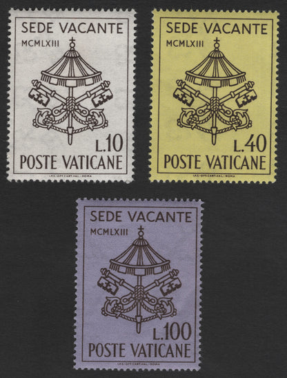 SCG11913 - Vatican City 1963 Sede Vacante Issue – Papal Interregnum Symbol Set