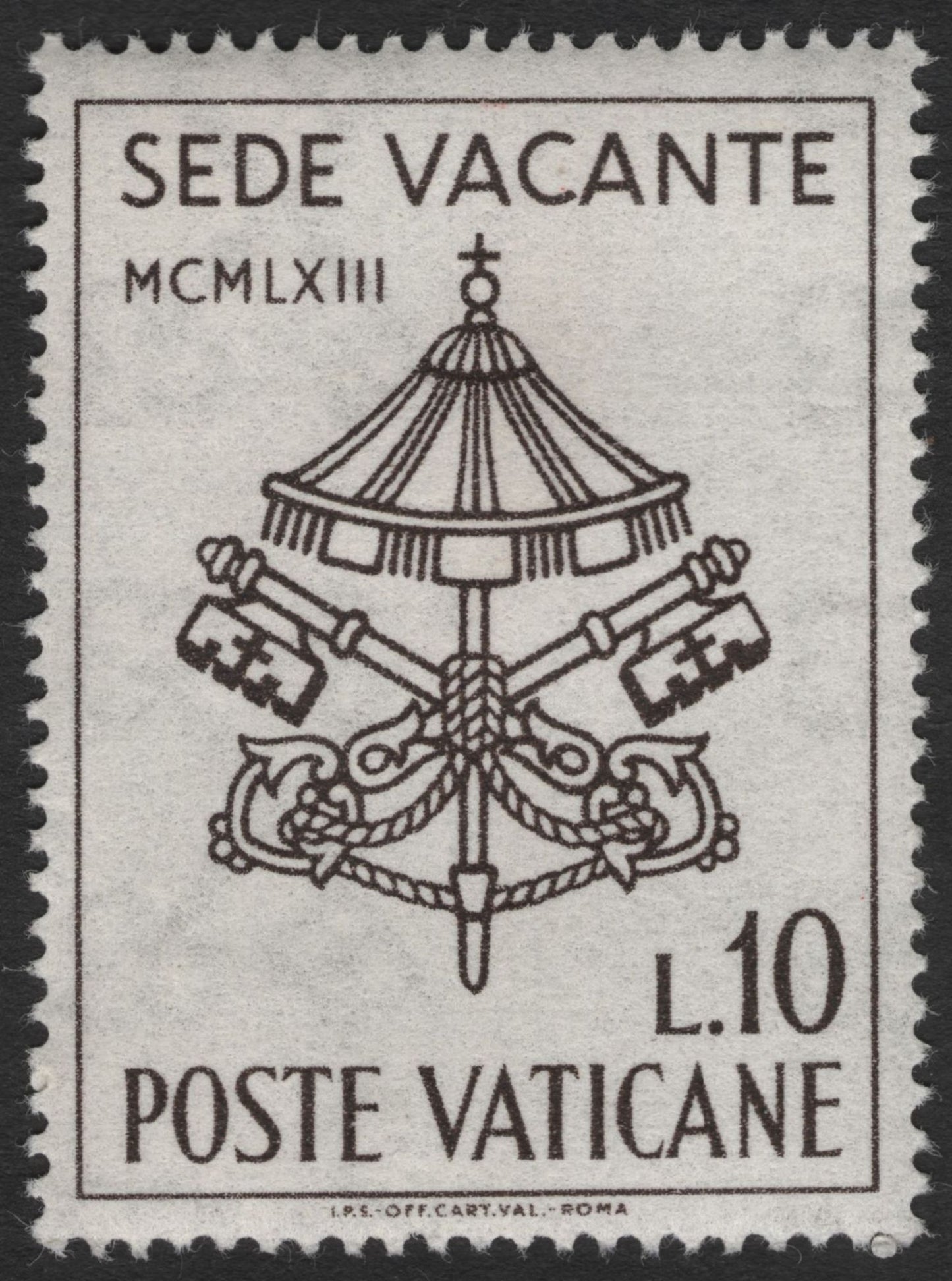 SCG11913 - Vatican City 1963 Sede Vacante Issue – Papal Interregnum Symbol Set