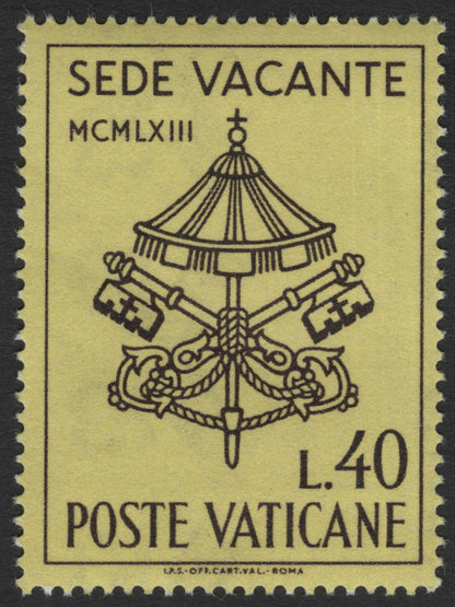 SCG11913 - Vatican City 1963 Sede Vacante Issue – Papal Interregnum Symbol Set