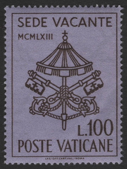 SCG11913 - Vatican City 1963 Sede Vacante Issue – Papal Interregnum Symbol Set