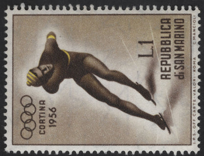 SCG13261 - San Marino 1956 Cortina Winter Olympics Sports Stamp Set