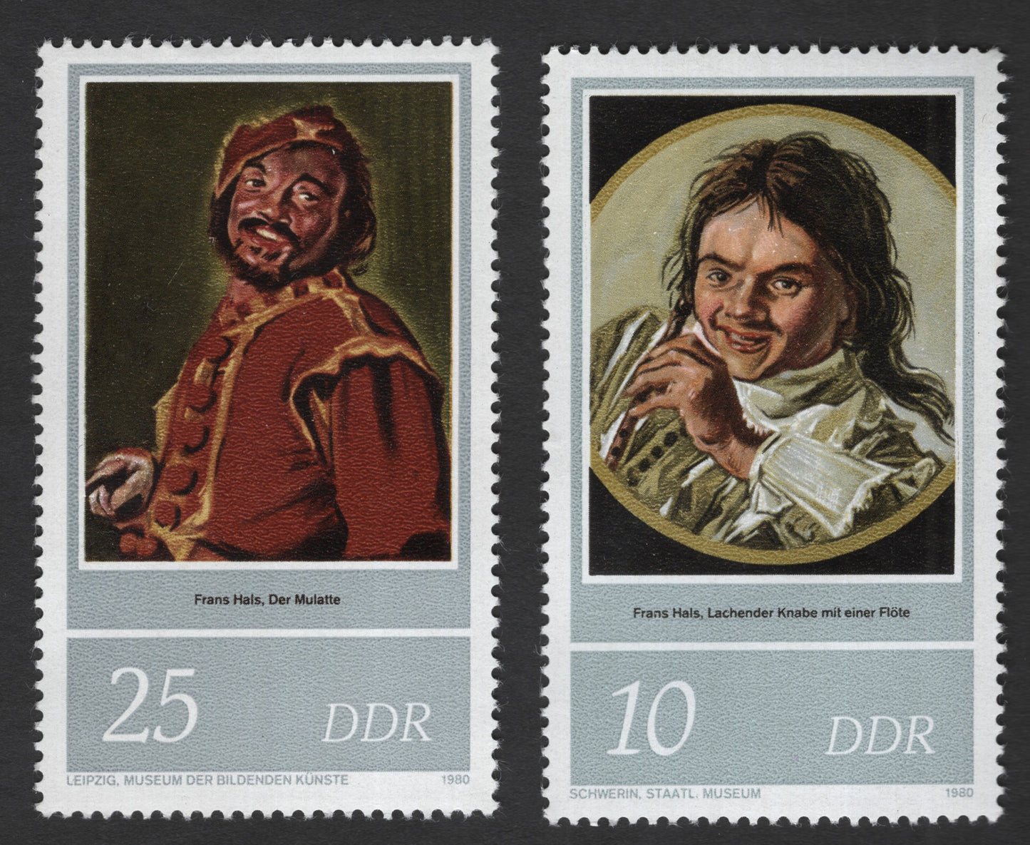 SCG11923 - DDR 1980 Frans Hals Paintings – Der Mulatte & Laughing Boy with a Flute