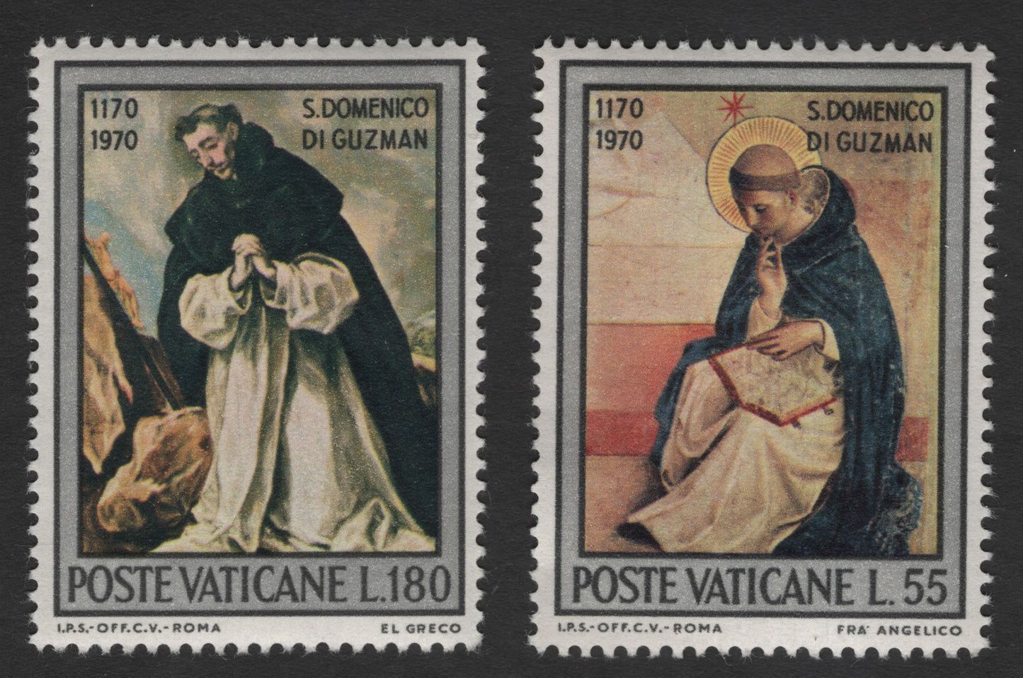 SCG11921 - Vatican City 1970 St. Dominic of Guzman 800th Birth Anniversary – Artistic Pair