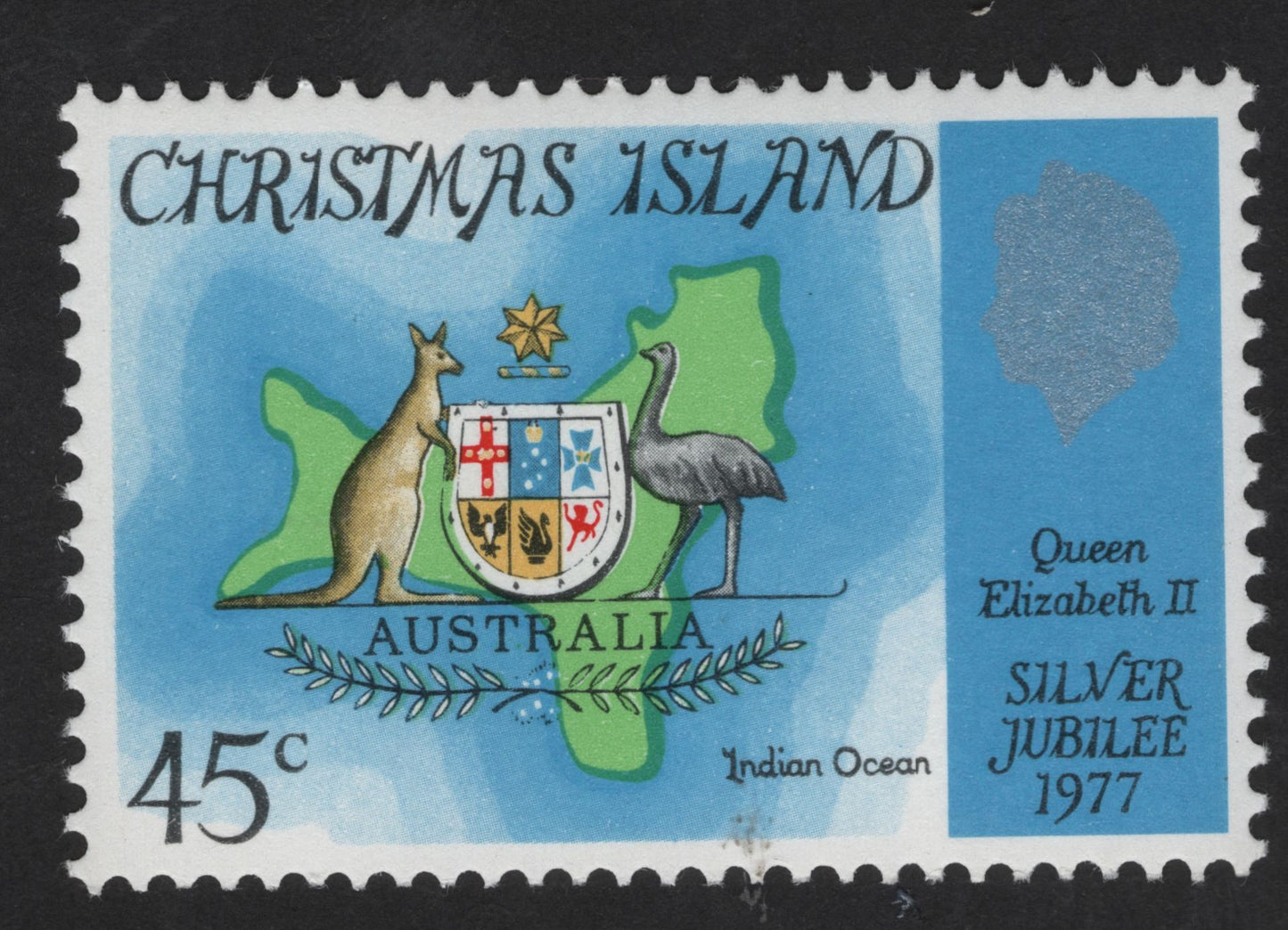 SCG13216 - Christmas Island 1977 – Queen Elizabeth II Silver Jubilee 45c Stamp