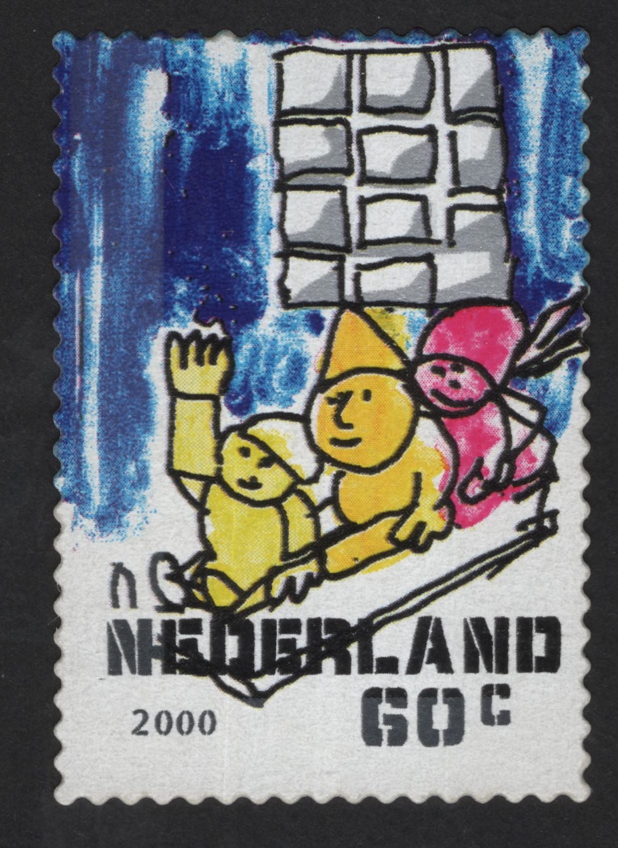 SCG13213 - Netherlands 2000 Children Reading Book Stamp – 60c
