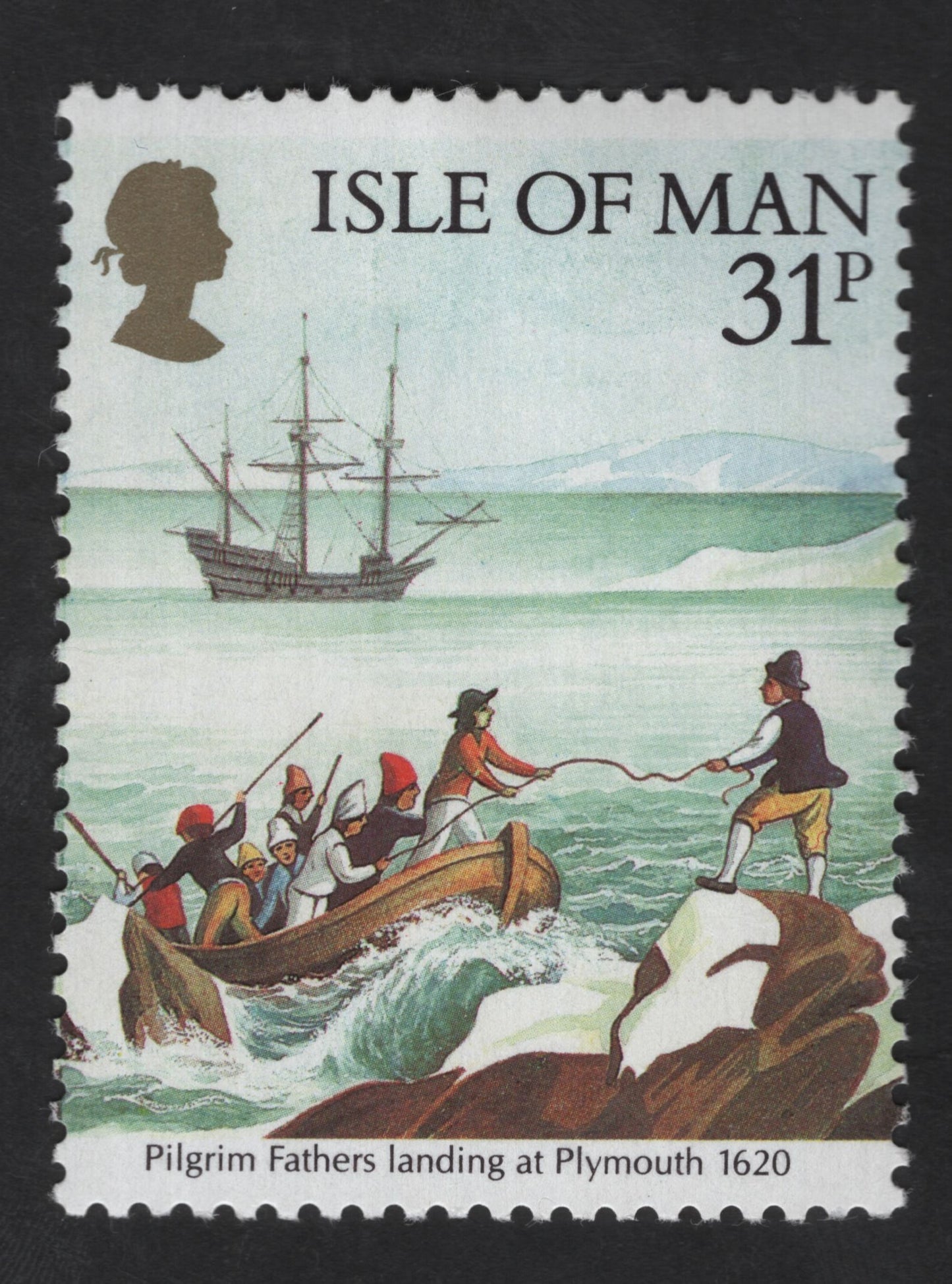 SCG13215 - Pilgrim Fathers Landing at Plymouth 1620 – Isle of Man 31p