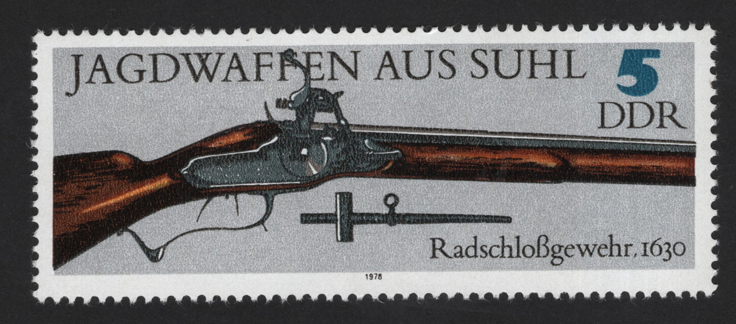 SCG13230 - East Germany 1978 – Suhl Hunting Weapons: Wheel-Lock Rifle (1630)