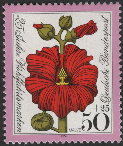 SCG11910 - 1974 German Welfare (Wohlfahrtsmarken) Flowers Semi-Postal Set
