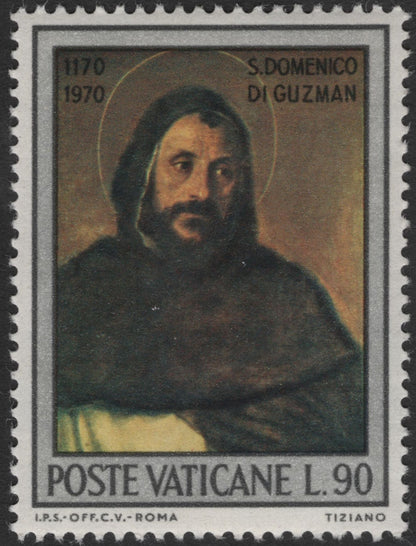 SCG11909 - Vatican City 1970 – 800th Birth Anniversary of St. Dominic (Stamp Pair)
