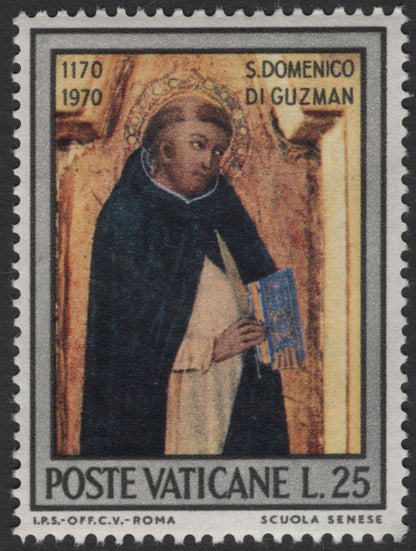 SCG11909 - Vatican City 1970 – 800th Birth Anniversary of St. Dominic (Stamp Pair)