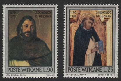 SCG11909 - Vatican City 1970 – 800th Birth Anniversary of St. Dominic (Stamp Pair)