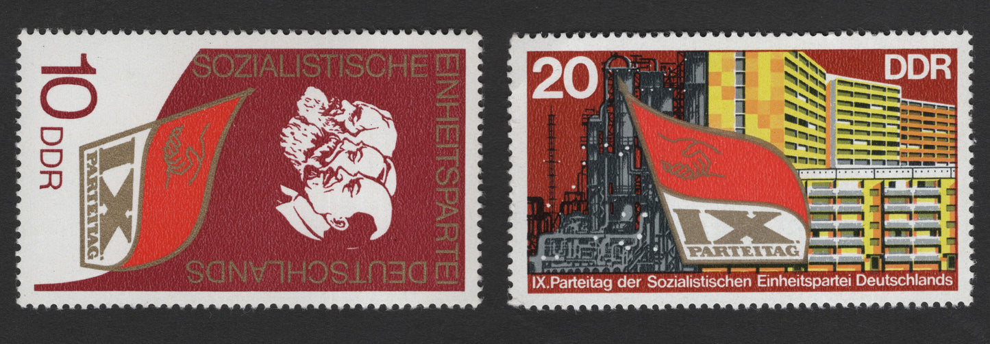SCG11822 - DDR 1976 IX Party Congress of the Socialist Unity Party (SED) – Commemorative Pair