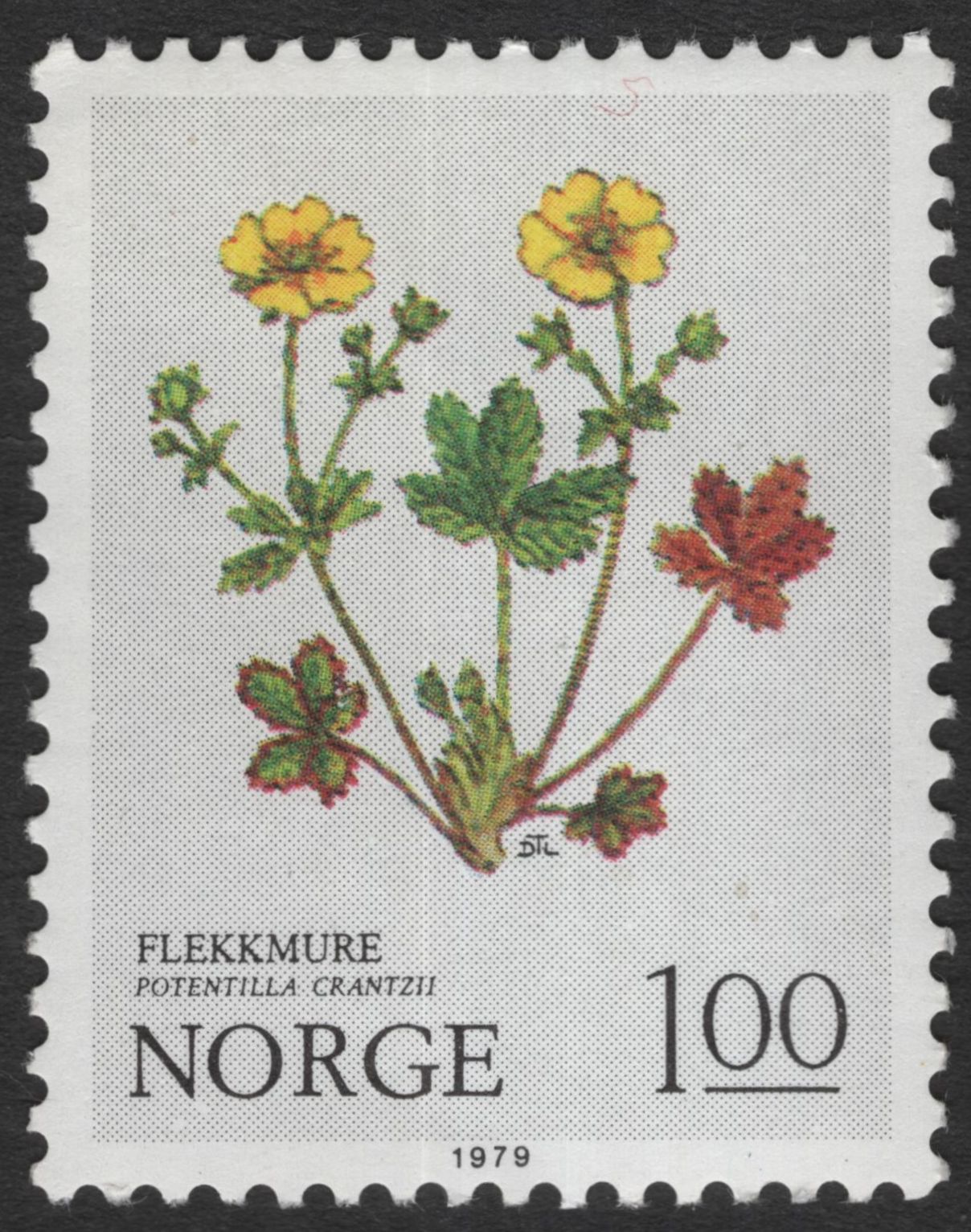 SCG11818 - Norway 1979 Alpine Flora Definitive Set (Rødsildre, Flekkmure, Issoleie)