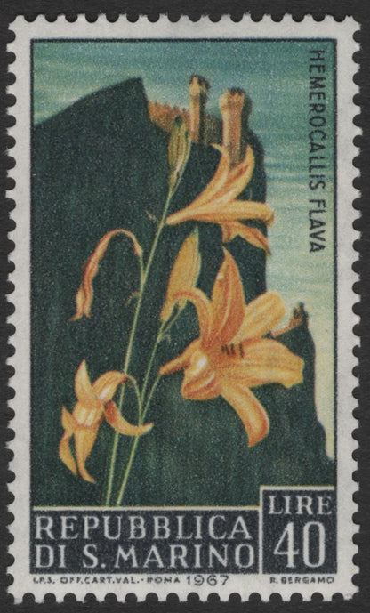 SCG11820 - 1967 Alpine Flora of San Marino – Complete Set of 3