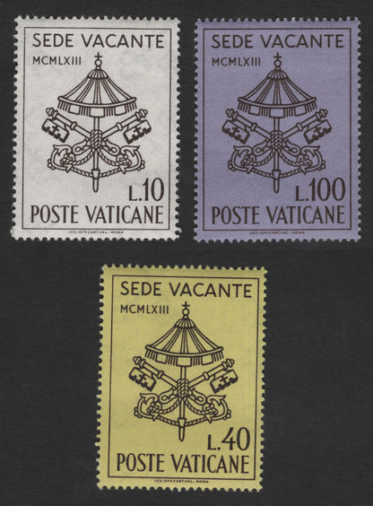 SCG11823 - Vatican City 1963 “Sede Vacante” Interregnum Definitive Set (Italy/Vatican)