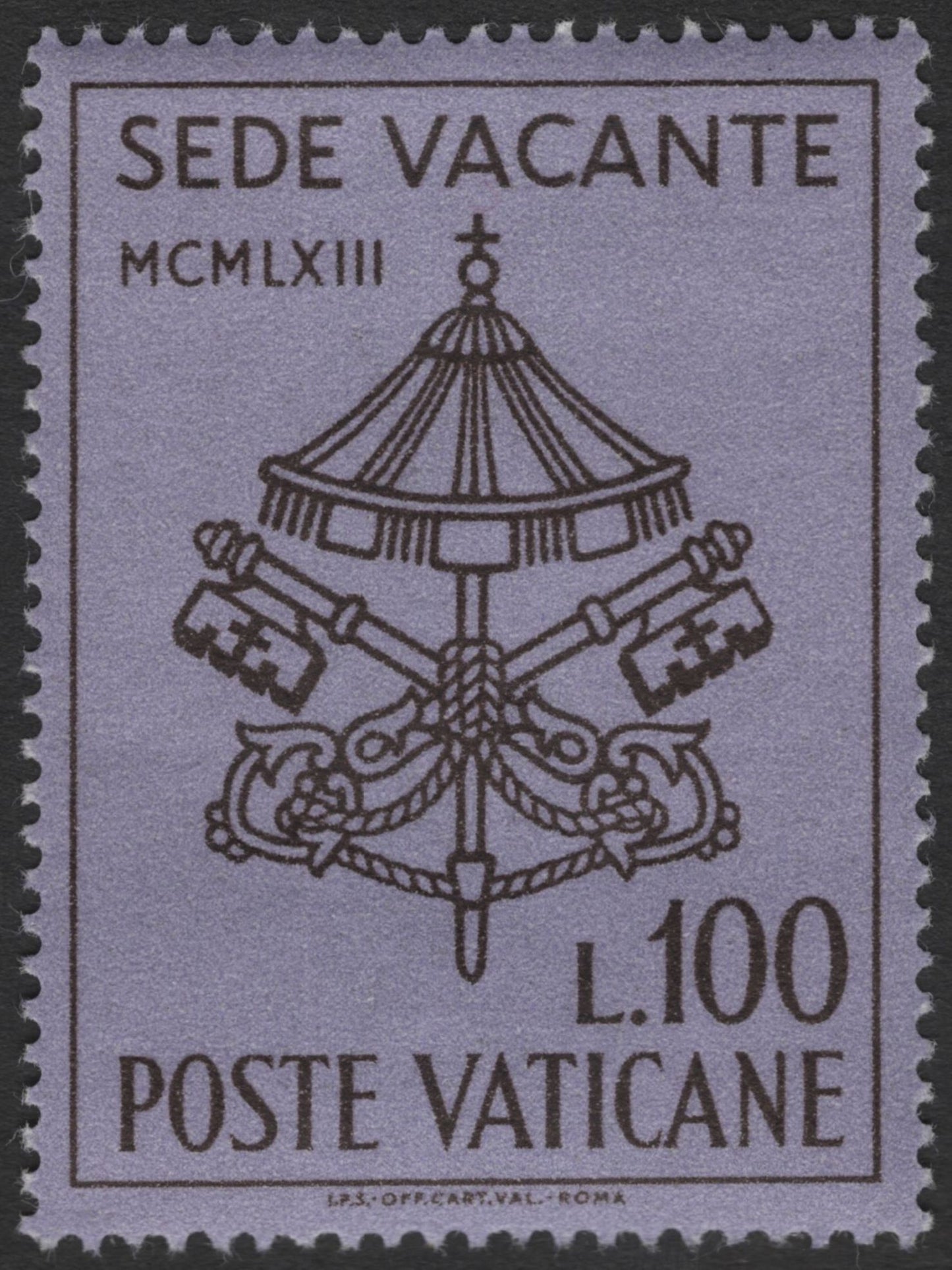SCG11823 - Vatican City 1963 “Sede Vacante” Interregnum Definitive Set (Italy/Vatican)