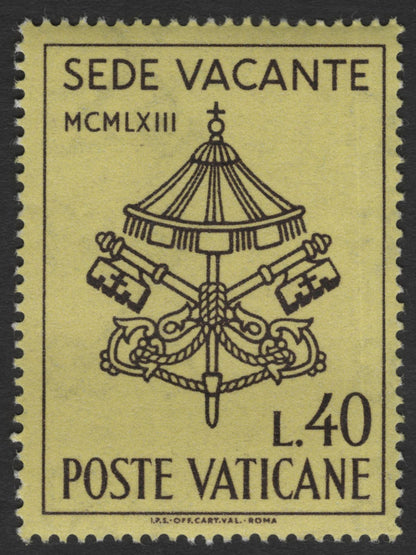 SCG11823 - Vatican City 1963 “Sede Vacante” Interregnum Definitive Set (Italy/Vatican)