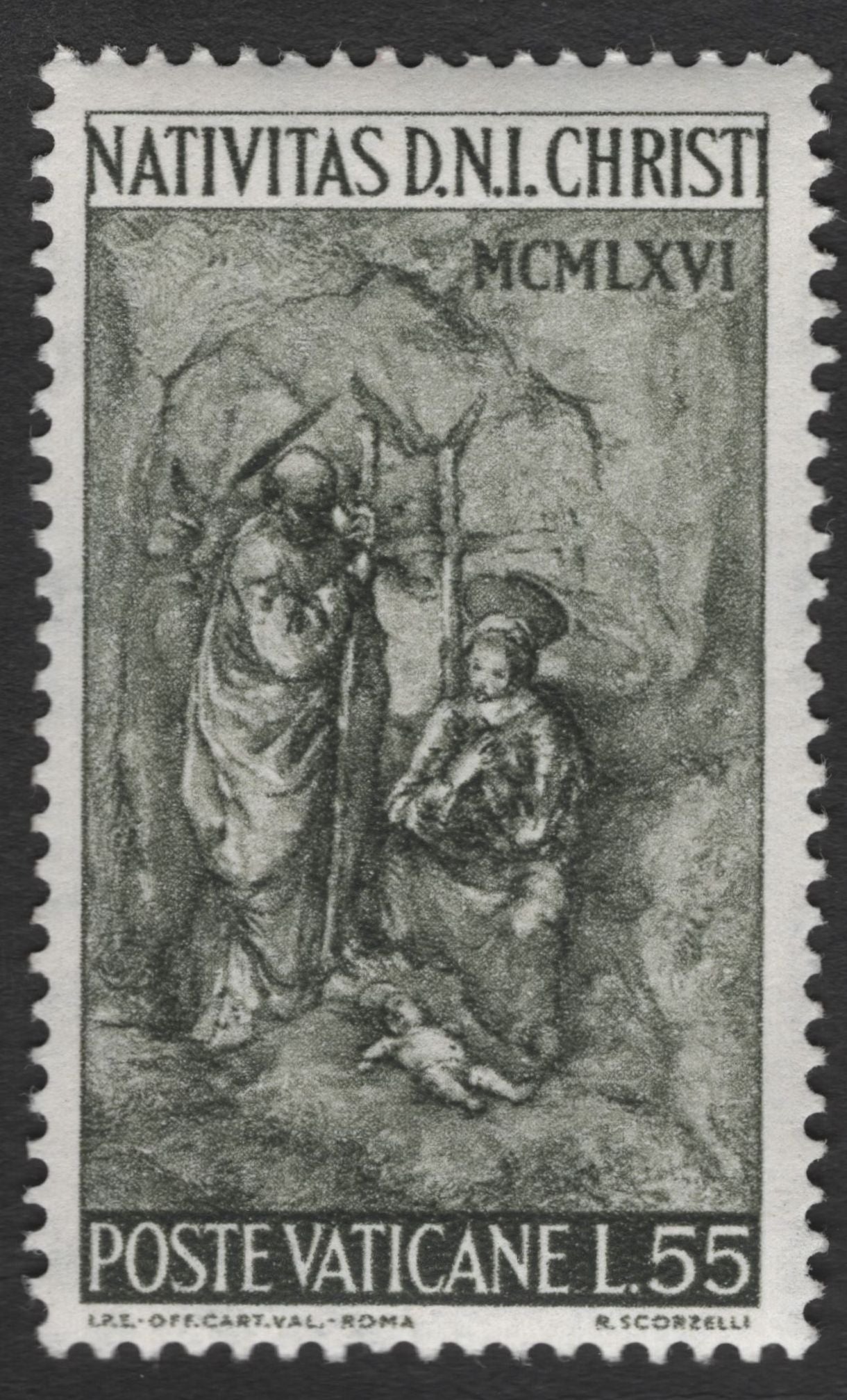SCG11824 - Vatican City 1966 “Nativity of Christ” Christmas Stamp Set