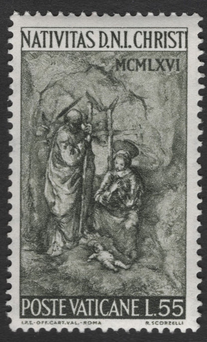 SCG11824 - Vatican City 1966 “Nativity of Christ” Christmas Stamp Set