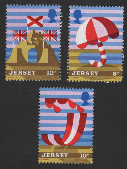 SCG11826 - Jersey 1975 “A-Games” Tourism Stamp Set (12p, 10p, 8p)