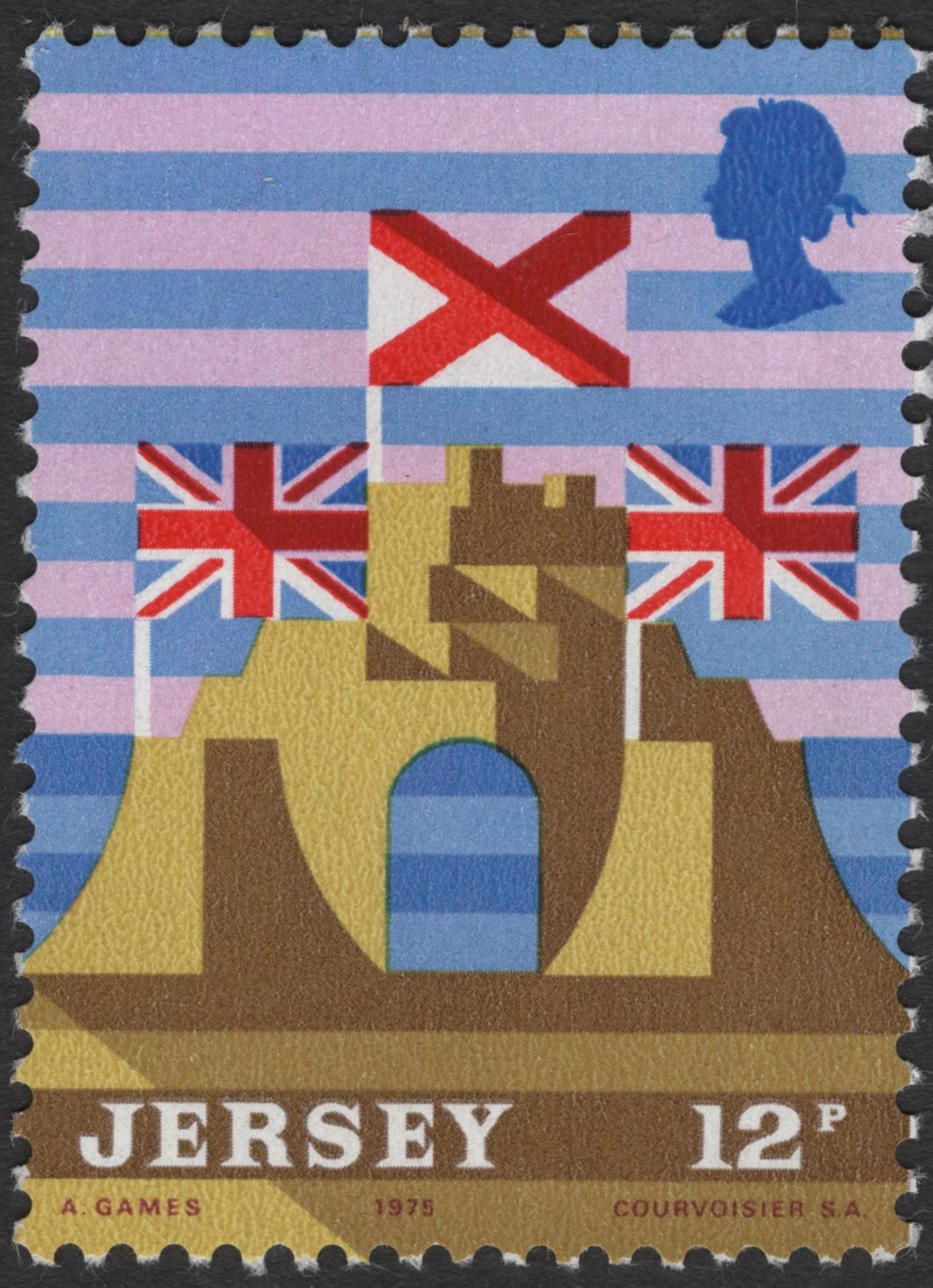 SCG11826 - Jersey 1975 “A-Games” Tourism Stamp Set (12p, 10p, 8p)