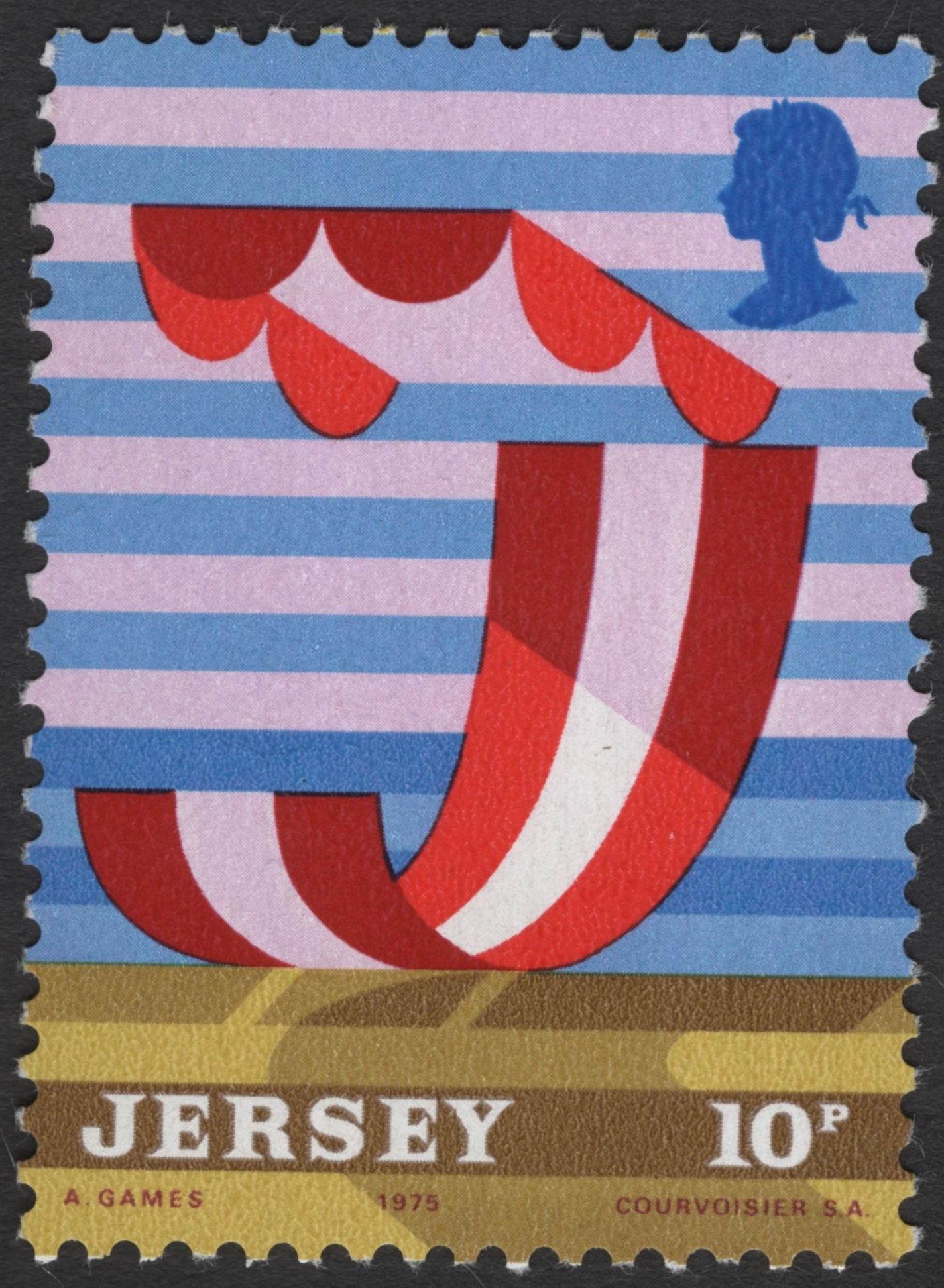 SCG11826 - Jersey 1975 “A-Games” Tourism Stamp Set (12p, 10p, 8p)