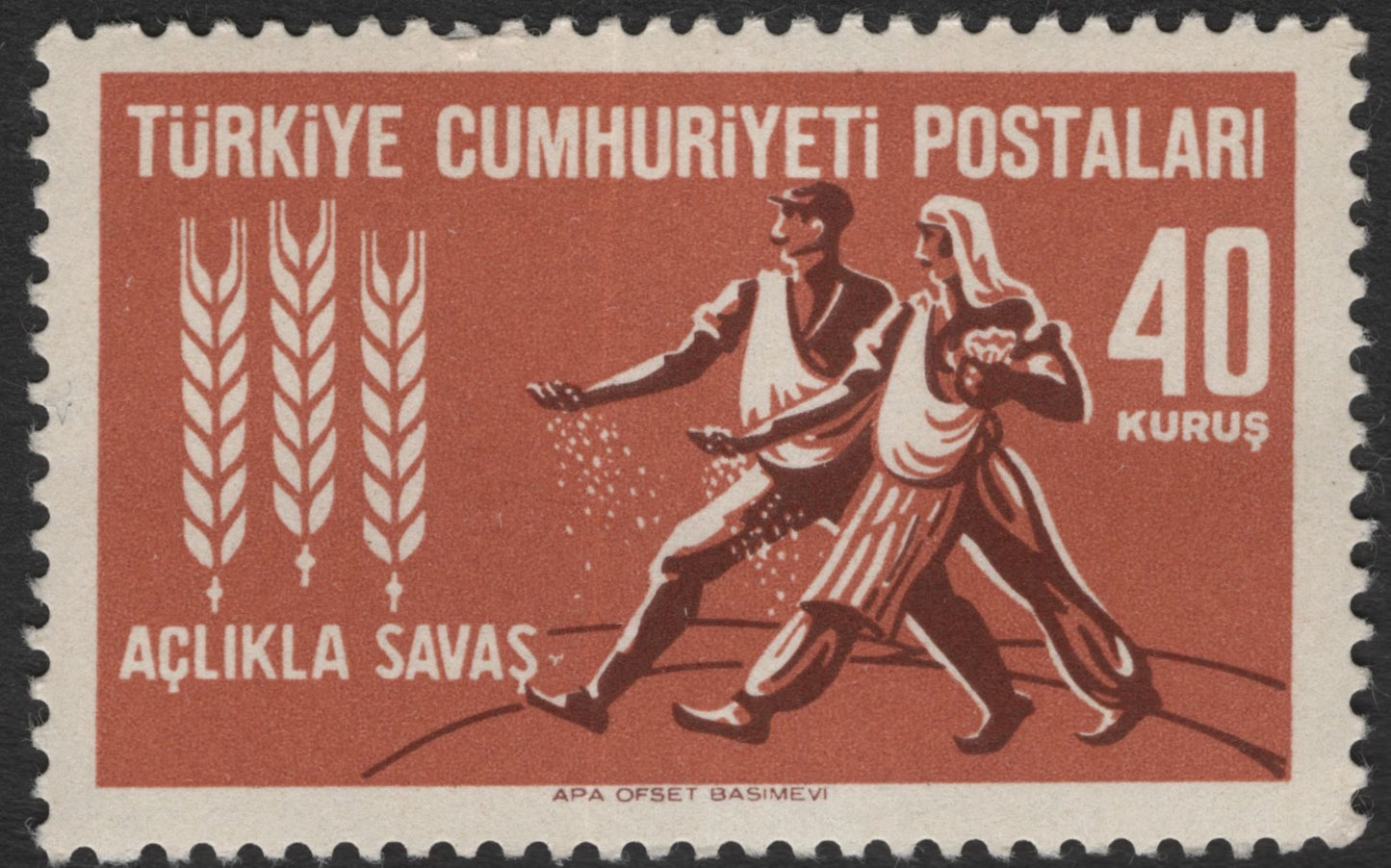 SCG11827 - Turkey “Fight Against Hunger” Charity Set – Agriculture & Humanitarian Theme (30k, 40k, 75k)