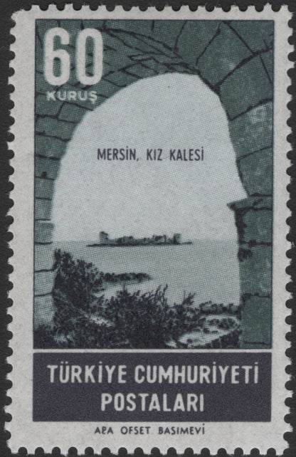 SCG11982 - Turkey 60 Kurus Historical Monuments Pair (Augustus Temple – Ankara & Kızkalesi – Mersin)