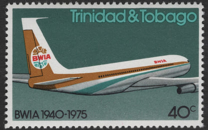 SCG11975 - Trinidad & Tobago 1975 BWIA 35th Anniversary Aviation Stamp Set