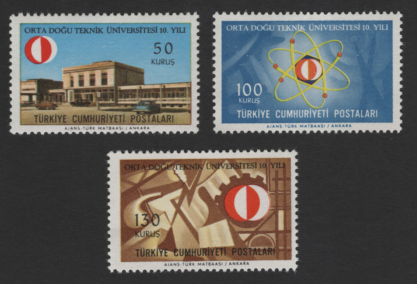 SCG11988 - Turkey – Middle East Technical University 10th Anniversary Stamp Set