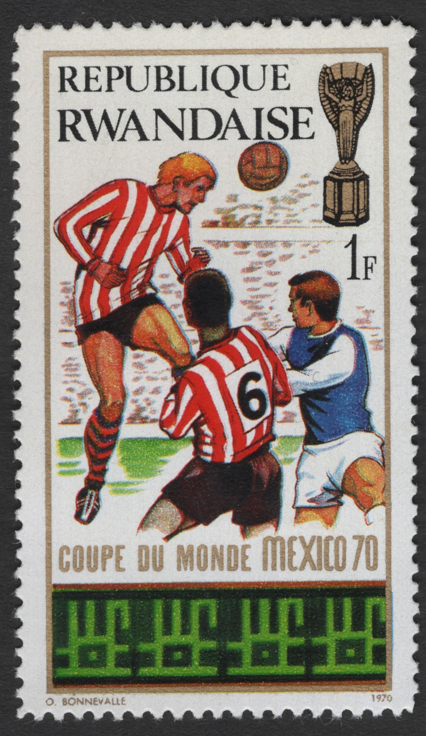SCG11987 - Rwanda 1970 FIFA World Cup Mexico Football Stamps Set