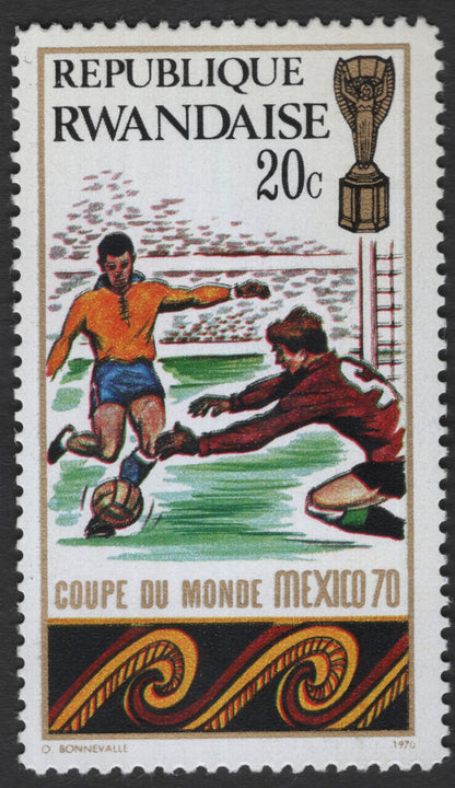 SCG11987 - Rwanda 1970 FIFA World Cup Mexico Football Stamps Set