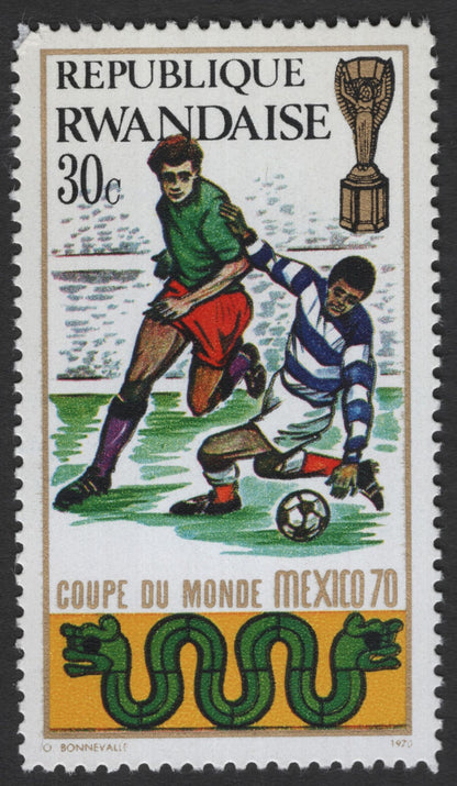 SCG11987 - Rwanda 1970 FIFA World Cup Mexico Football Stamps Set