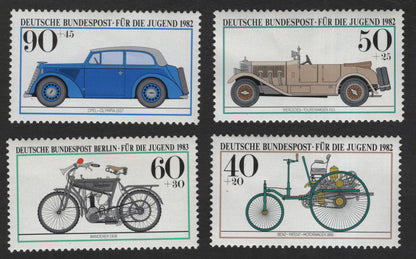 SCG11969 - Germany “For the Youth” Historic Transport Semi-Postal Set (1982–1983)