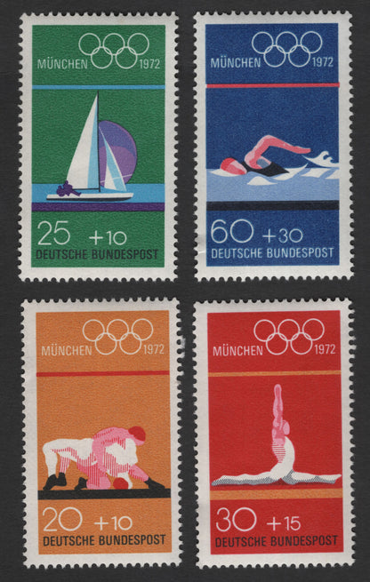 SCG11972 - West Germany 1972 Munich Olympics Semi-Postal Sports Set