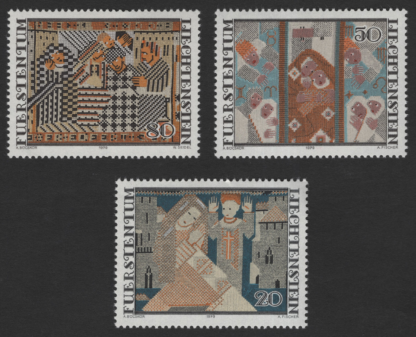 SCG11973 - Liechtenstein 1979 Traditional Textile Art Series (Set of 3)