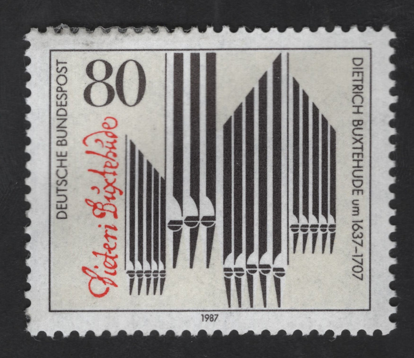 SCG13764 - Germany 1987 – 350th Birth Anniversary of Dietrich Buxtehude (80 Pfennig)